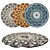 Round Rugs Set 297 3D model small image 1