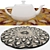 Round Rugs Set 297 3D model small image 3