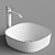 Sleek Square Sink Set 3D model small image 6