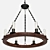 Rustic Halo Chandelier 3D model small image 1