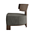 Modernist Oak Armchair 3D model small image 3