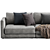 Elegant Blanche Katarina Sofa 3D model small image 2