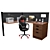 Streamline Office Furniture 3D model small image 1
