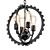 Sleek Circle Frame Chandelier 3D model small image 1