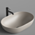 Modern Oval Sink ArtCeram 3D model small image 4