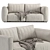 Sleek Modular Sofa Set 3D model small image 2