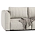 Sleek Modular Sofa Set 3D model small image 3