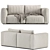 Sleek Modular Sofa Set 3D model small image 5