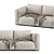 Sleek Modular Sofa Set 3D model small image 6