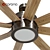 Xerxes Oil-Rubbed Bronze Ceiling Fan 3D model small image 1