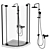 Cezares Shower Enclosures Set: Modern Designs for Luxury Bathrooms 3D model small image 6