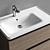 D-Neo Vanity Set: Wall-Mounted Unit, Ceramic Washbasin & Mirror 3D model small image 2