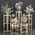 Elegant Dried Flower Bouquet 3D model small image 1