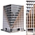 Parametric Corner Building: Detailed Facades 3D model small image 1