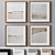 Multicolor Wood Photo Frames Set 3D model small image 1