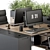 Modern Employee Office Furniture Set 3D model small image 2