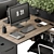 Modern Employee Office Furniture Set 3D model small image 3
