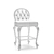 Handcrafted Semi-Bar Stool: Josephine Romano Home 3D model small image 3