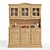 Rustic Pine 3P Glass Cabinet 3D model small image 6