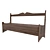 Vintage Wooden Bench 3D model small image 1