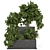 Rustic Outdoor Planter Set in Concrete Pot 3D model small image 6