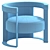 Fendi Roger Designer Armchair 3D model small image 5