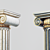 Elegant Classic Column - Black & Gold/White & Gold 3D model small image 3