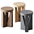 Modern Oak Stool: Cugino by Mattiazzi 3D model small image 1