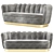 Elegant Mirage Velvet Sofa 3D model small image 1