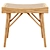 Zara Home Wood and Rattan Bench - Small 3D model small image 1