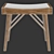 Zara Home Wood and Rattan Bench - Small 3D model small image 3