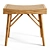 Zara Home Wood and Rattan Bench - Small 3D model small image 7