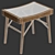 Zara Home Wood and Rattan Bench - Small 3D model small image 9