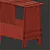 IKEA Pine Table & Storage Bench 3D model small image 5