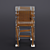 Elegant Wood & Glass Chair 3D model small image 5