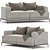 Ultimate Comfort: Modern Double Sofa 3D model small image 1