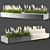 Sleek Steel Bench 3D model small image 1