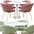 Modern Kinley Chair & Apriori T Dining Table 3D model small image 1