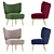 Duke Chair - Easy Velvet: Modern, Stylish, Comfortable 3D model small image 3