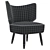 Duke Chair - Easy Velvet: Modern, Stylish, Comfortable 3D model small image 4