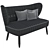 Modern Fit Two-Seater Sofa 3D model small image 4