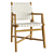 Taj White Woven Leather Dining Chair 3D model small image 1