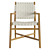 Taj White Woven Leather Dining Chair 3D model small image 2