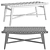 Elegant White Leather Dining Bench 3D model small image 2