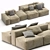 Peanut B Sectional Sofa: Stylish & Versatile 3D model small image 2