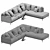 Elegant Ditre Italia Krisby Sectional 3D model small image 5