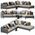 Elegant Ditre Italia Krisby Sectional 3D model small image 7