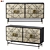 Contemporary White/Black Sideboard with Detachable Design 3D model small image 1