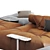 Modular Tab Sofa with Adjustable Seats, Backs, Armrests, and Tables 3D model small image 5