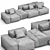 Bonaldo PEANUT B Leather Sofa 3D model small image 4